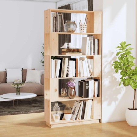 Estantería/divisor de espacios madera maciza pino 80x25x163,5cm en Librerías y estanterías | Comprar online en Foru.es