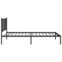 Estructura de cama con cabecero metal negro 100x200 cm de vidaXL, Camas y somieres - Ref: Foro24-350859, Precio: 83,11 €, Des...