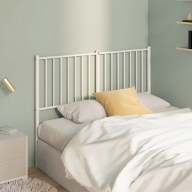 Cabecero de metal blanco 120 cm de vidaXL, Cabeceros y pies de cama - Ref: Foro24-350962, Precio: 29,60 €, Descuento: %