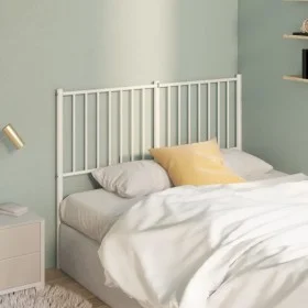 Cabecero de metal blanco 120 cm de vidaXL, Cabeceros y pies de cama - Ref: Foro24-350962, Precio: 29,11 €, Descuento: %