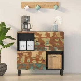 Aparador con 2 puertas de madera maciza reciclada 80x33x75 cm de vidaXL, Aparadores - Ref: Foro24-352923, Precio: 123,24 €, D...