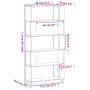 Estantería/divisor de espacios madera pino negro 80x25x163,5 cm en Librerías y estanterías | Comprar online en Foru.es