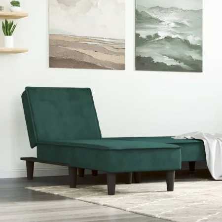 Sofá diván de terciopelo verde oscuro de vidaXL, Divanes - Ref: Foro24-352837, Precio: 155,91 €, Descuento: %