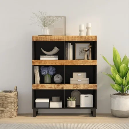 Armario auxiliar madera maciza de mango 85x33x107 cm de vidaXL, Mesitas de noche - Ref: Foro24-352901, Precio: 113,57 €, Desc...