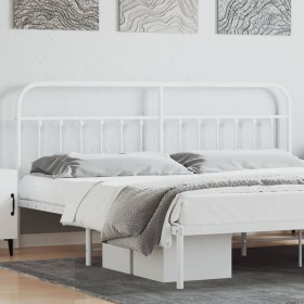 Cabecero de metal blanco 193 cm de vidaXL, Cabeceros y pies de cama - Ref: Foro24-352664, Precio: 47,09 €, Descuento: %