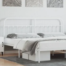 Kopfteil aus weißem Metall, 193 cm von vidaXL, Kopf- und Fußteile - Ref: Foro24-352664, Preis: 46,39 €, Rabatt: %