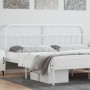 Cabecero de metal blanco 193 cm de vidaXL, Cabeceros y pies de cama - Ref: Foro24-352664, Precio: 47,09 €, Descuento: %
