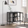 Aparador de vidrio y acero negro 70x35x70 cm de vidaXL, Aparadores - Ref: Foro24-353001, Precio: 151,78 €, Descuento: %