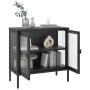 Aparador de vidrio y acero negro 70x35x70 cm de vidaXL, Aparadores - Ref: Foro24-353001, Precio: 151,78 €, Descuento: %