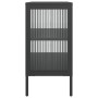 Aparador de vidrio y acero negro 70x35x70 cm de vidaXL, Aparadores - Ref: Foro24-353001, Precio: 151,78 €, Descuento: %
