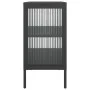 Aparador de vidrio y acero negro 70x35x70 cm de vidaXL, Aparadores - Ref: Foro24-353001, Precio: 160,12 €, Descuento: %