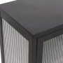 Aparador de vidrio y acero negro 70x35x70 cm de vidaXL, Aparadores - Ref: Foro24-353001, Precio: 151,78 €, Descuento: %