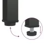 Aparador de vidrio y acero negro 70x35x70 cm de vidaXL, Aparadores - Ref: Foro24-353001, Precio: 160,12 €, Descuento: %