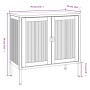 Aparador de vidrio y acero negro 70x35x70 cm de vidaXL, Aparadores - Ref: Foro24-353001, Precio: 151,78 €, Descuento: %