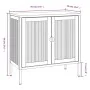 Aparador de vidrio y acero negro 70x35x70 cm de vidaXL, Aparadores - Ref: Foro24-353001, Precio: 160,12 €, Descuento: %