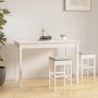 Mesa de comedor madera maciza de pino blanca 110x55x75 cm en Mesas de comedor | Comprar online en Foru.es