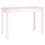 Mesa de comedor madera maciza de pino blanca 110x55x75 cm en Mesas de comedor | Comprar online en Foru.es