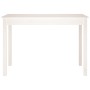 Mesa de comedor madera maciza de pino blanca 110x55x75 cm en Mesas de comedor | Comprar online en Foru.es