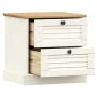 Mesita de noche VIGO madera maciza de pino blanco 42x35x42 cm de vidaXL, Mesitas de noche - Ref: Foro24-353158, Precio: 56,08...