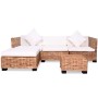 Juego de sofás de 14 piezas ratán natural de vidaXL, Sofás - Ref: Foro24-244626, Precio: 865,33 €, Descuento: %