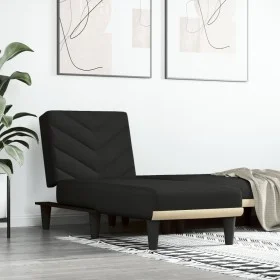 Sofá diván de tela negro de vidaXL, Divanes - Ref: Foro24-352855, Precio: 151,21 €, Descuento: %
