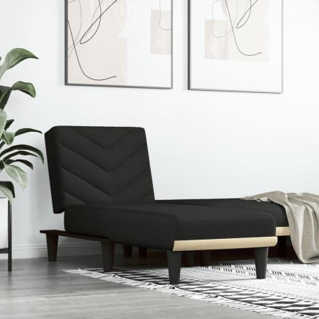 Sofá diván de tela negro de vidaXL, Divanes - Ref: Foro24-352855, Precio: 144,93 €, Descuento: %