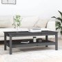 Mesa de centro de madera maciza de pino gris 110x50x40 cm en Mesas de centro | Comprar online en Foru.es