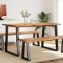 Live-Edge-Esstisch aus massivem Akazienholz, 140 x 80 x 75 cm von vidaXL, Küchen- und Esstische - Ref: Foro24-353289, Preis: ...