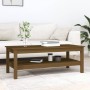 Mesa de centro madera maciza de pino marrón miel 110x50x40 cm en Mesas de centro | Comprar online en Foru.es