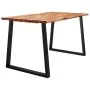 Live-Edge-Esstisch aus massivem Akazienholz, 140 x 80 x 75 cm von vidaXL, Küchen- und Esstische - Ref: Foro24-353289, Preis: ...