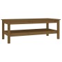 Mesa de centro madera maciza de pino marrón miel 110x50x40 cm en Mesas de centro | Comprar online en Foru.es