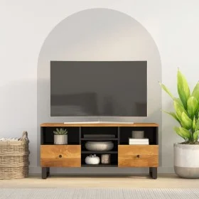 TV-Schrank aus Mangoholz und Holzwerkstoff, 100 x 33 x 46 cm von vidaXL, TV-Möbel - Ref: Foro24-351981, Preis: 101,95 €, Raba...