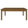 Mesa de centro madera maciza de pino marrón miel 100x100x40 cm en Mesas de centro | Comprar online en Foru.es