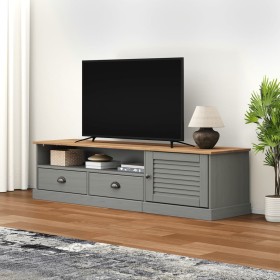 Mueble para TV VIGO madera maciza de pino gris 156x40x40 cm de vidaXL, Muebles TV - Ref: Foro24-353174, Precio: 140,83 €, Des...