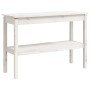 Mesa consola de madera maciza de pino blanco 110x40x75 cm en Mesas auxiliares | Comprar online en Foru.es