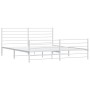 Estructura cama metal con cabecero y estribo blanco 180x200 cm de vidaXL, Camas y somieres - Ref: Foro24-352390, Precio: 104,...