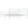 Estructura cama metal con cabecero y estribo blanco 180x200 cm de vidaXL, Camas y somieres - Ref: Foro24-352390, Precio: 104,...