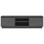 Mueble de TV de madera maciza de pino gris 140x35x40 cm en Muebles TV | Comprar online en Foru.es