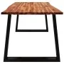Mesa de comedor con borde vivo madera maciza acacia 180x90x75cm de vidaXL, Mesas de cocina y de comedor - Ref: Foro24-353291,...