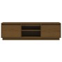 Mueble de TV madera maciza de pino marrón miel 140x35x40 cm en Muebles TV | Comprar online en Foru.es