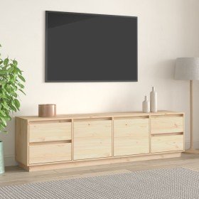 Mueble de TV de madera maciza de pino 176x37x47,5 cm en Muebles TV | Comprar online en Foru.es