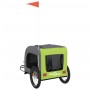 Remolque de bicicleta mascotas hierro tela Oxford verde gris de vidaXL, Cochecitos para mascotas - Ref: Foro24-93836, Precio:...