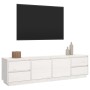 Mueble de TV madera maciza de pino blanco 176x37x47,5 cm en Muebles TV | Comprar online en Foru.es