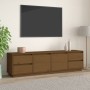 Mueble de TV madera maciza de pino marrón miel 176x37x47,5 cm en Muebles TV | Comprar online en Foru.es