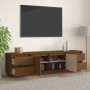 Mueble de TV madera maciza de pino marrón miel 176x37x47,5 cm en Muebles TV | Comprar online en Foru.es