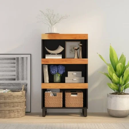 Armario auxiliar madera maciza de acacia 60x33x107 cm de vidaXL, Mesitas de noche - Ref: Foro24-352890, Precio: 70,80 €, Desc...