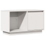 Mueble para TV de madera maciza de pino blanco 74x35x44 cm en Muebles TV | Comprar online en Foru.es