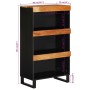 Armario auxiliar madera maciza de acacia 60x33x107 cm de vidaXL, Mesitas de noche - Ref: Foro24-352890, Precio: 67,86 €, Desc...