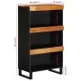 Armario auxiliar madera maciza de acacia 60x33x107 cm de vidaXL, Mesitas de noche - Ref: Foro24-352890, Precio: 70,80 €, Desc...