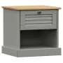 Mesita de noche VIGO madera maciza de pino gris 42x35x42 cm de vidaXL, Mesitas de noche - Ref: Foro24-353156, Precio: 41,59 €...